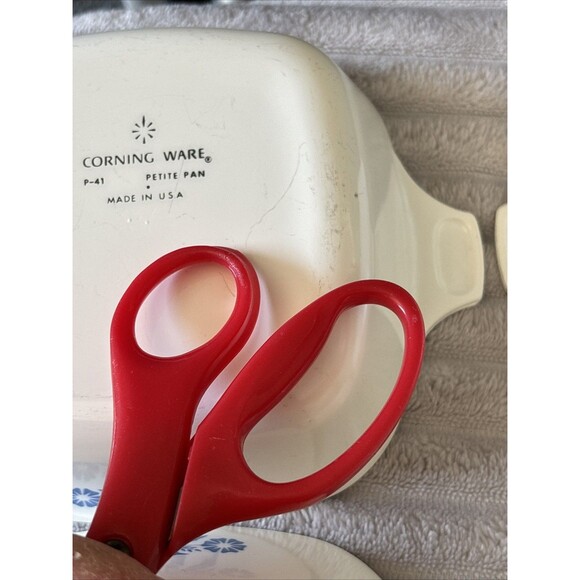 Corning Ware Petite Pan Casserole Dish P-41 Blue Cornflower Set of 4 Vintage - Picture 12 of 16